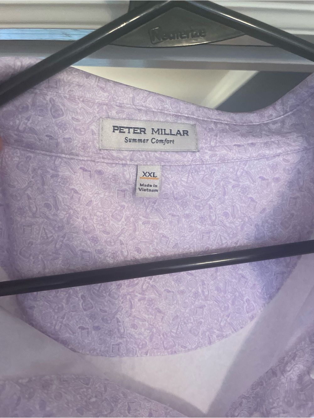Peter Millar Lavender Paisley performance golf polo NWOT!!! XXL